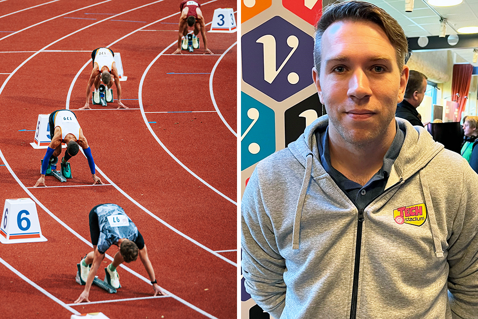 Björn Örtenberg, Stadium; En Löparbana Med Idrottare; Moln, Automation, It Arenan NY