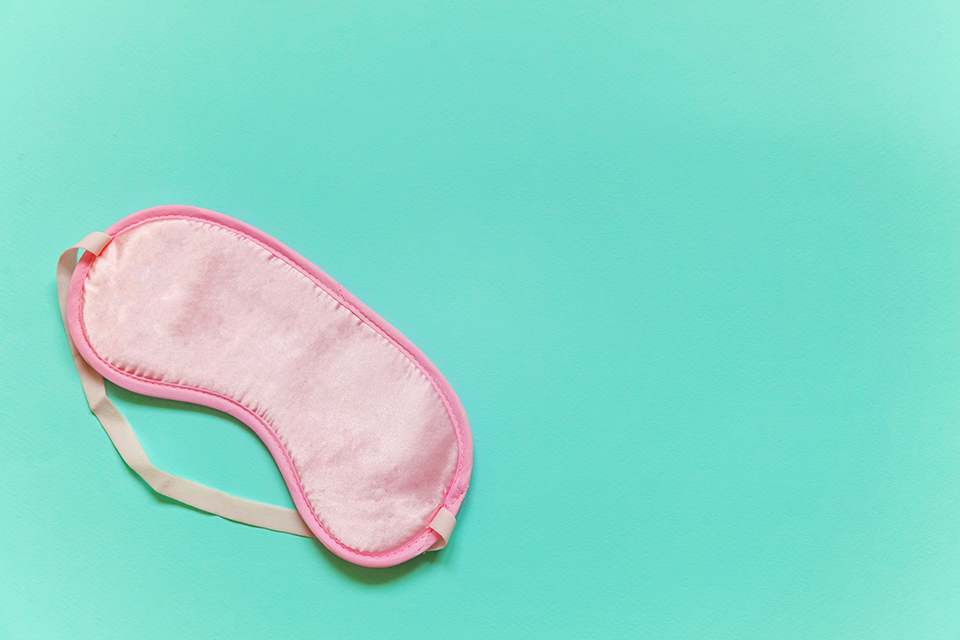 Rosa Ögonskydd Mot Turkos Bakgrund