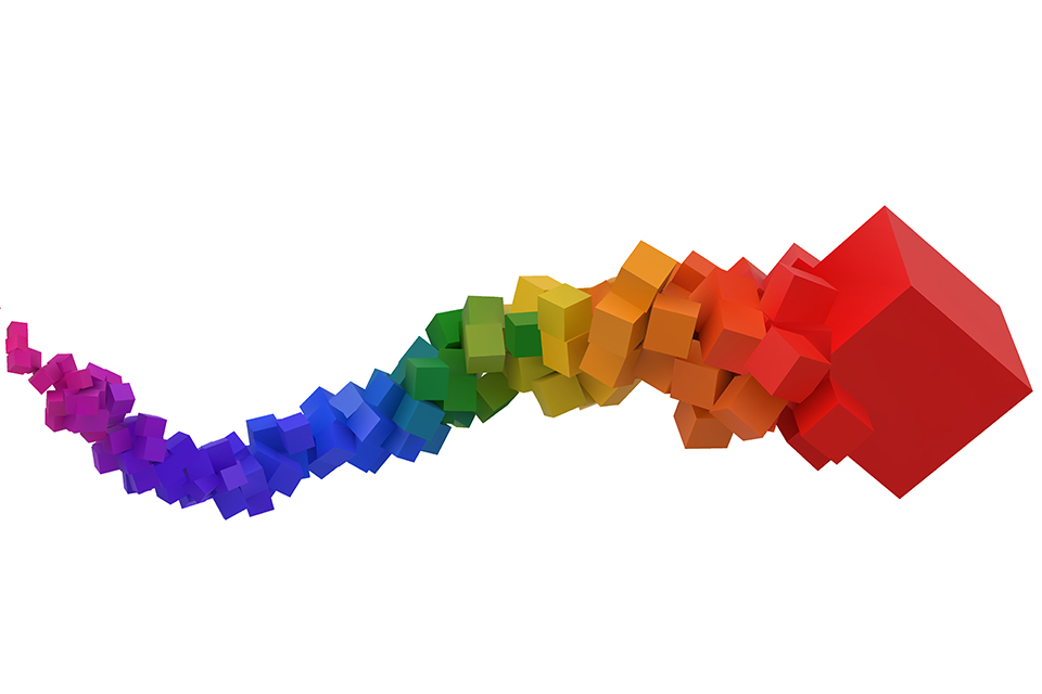 Minecraftfyrkanter Mot Vit Bakgrund