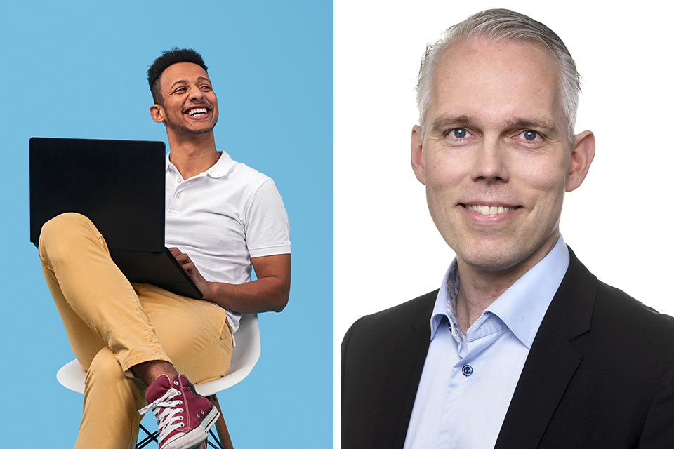 Man Med Dator; Ola Appelros Abb; Pc, Arbetsplats