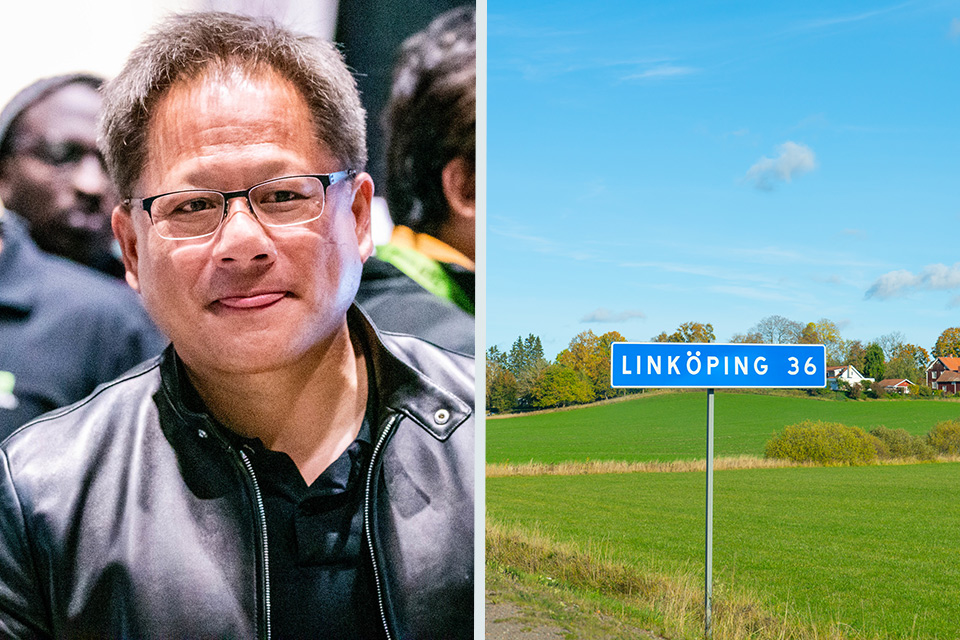 Jensen Huang Och Vägskylt
