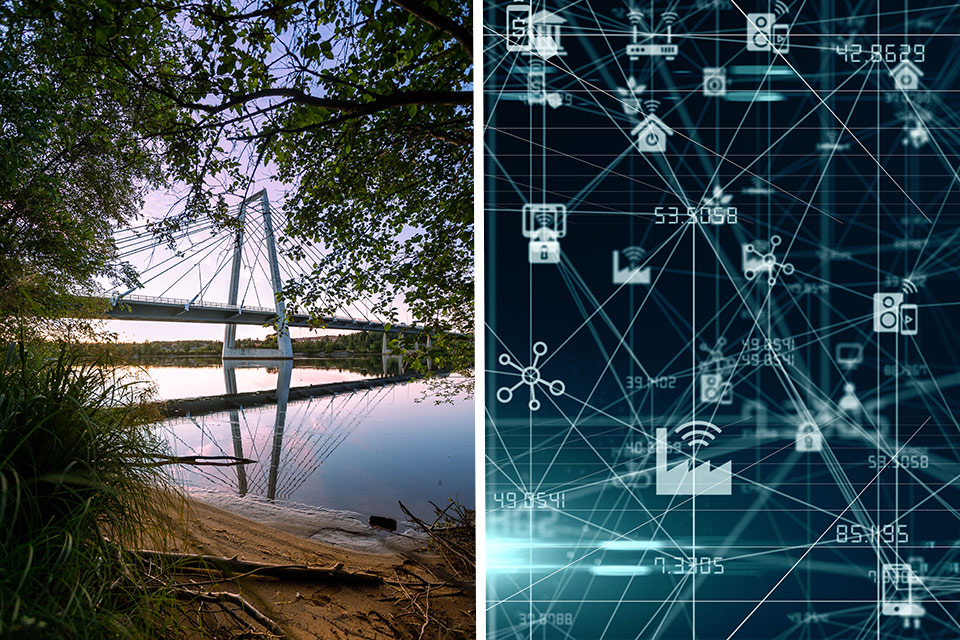 Bild På Kolbäcksbron Och Bild På Siffror