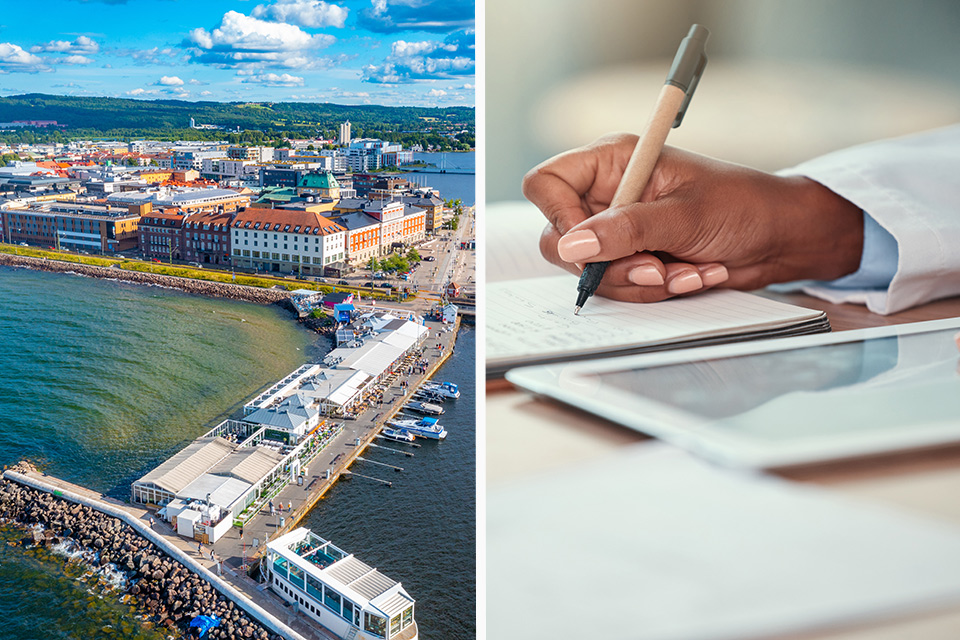 Bild På Jönköping Och Läkare Som Skriver Journal