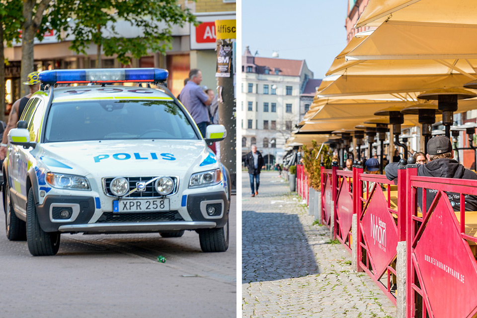 Polisbil Och Möllan I Malmö